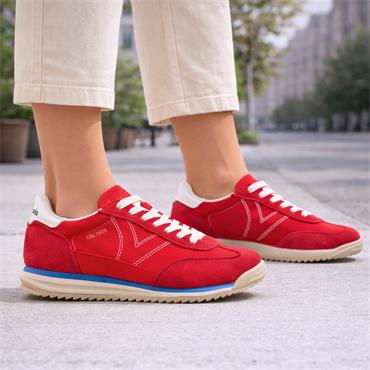 Victoria Saturno Retro Laced Trainer - Rojo